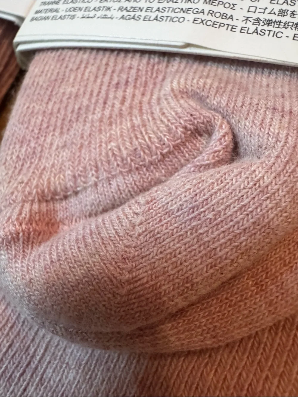 NWT 2 PAIRS - Zara Ribbed Knit Socks Bundle (Dusty Pink / Mauve Color)